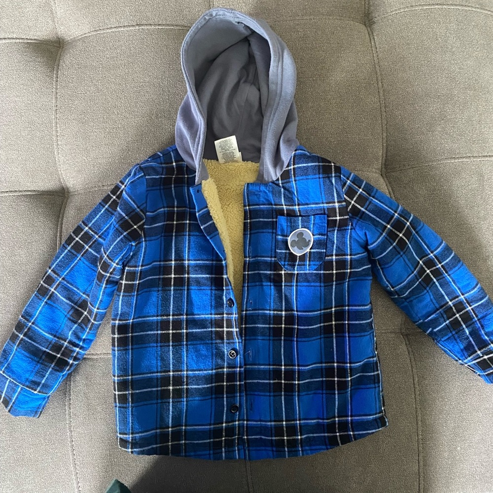 Toddler Boy Mickey Fur Flannel Jacket